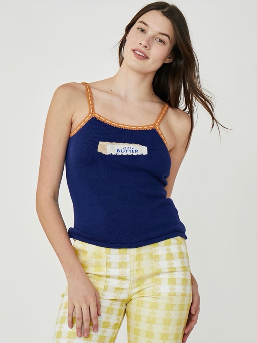 Rachel Antonoff Bread & Butter Knit Tank Top XXL Cotton Cashmere MSRP $198